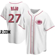 Jose Rijo Men's Cincinnati Reds White Replica Home Jersey