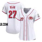 Jose Rijo Women's Cincinnati Reds White Limited Home Jersey