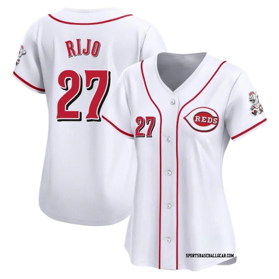 Jose Rijo Women's Cincinnati Reds White Limited Home Jersey