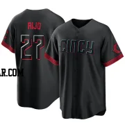 Jose Rijo Youth Cincinnati Reds Black Replica 2023 City Connect Jersey