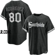 Jose Rodriguez Men's Chicago White Sox Black Replica 2021 City Connect Jersey