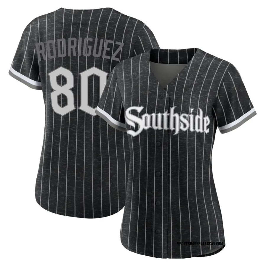 Jose Rodriguez Women's Chicago White Sox Black Replica 2021 City Connect Jersey