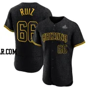 Jose Ruiz Men's Arizona Diamondbacks Black Authentic Snake Skin City 2023 World Series Jersey