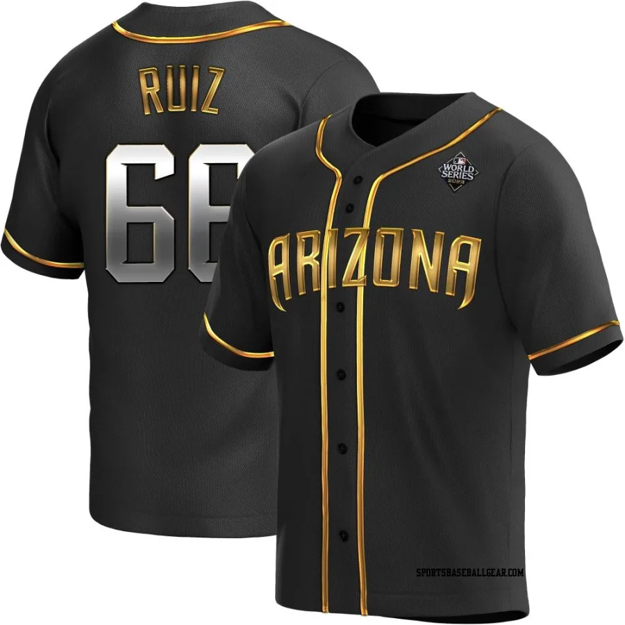 Jose Ruiz Men's Arizona Diamondbacks Black Golden Replica Alternate 2023 World Series Jersey