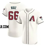 Jose Ruiz Men's Arizona Diamondbacks Cream Elite Home Patch Jersey