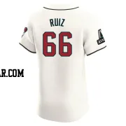 Jose Ruiz Men's Arizona Diamondbacks Cream Elite Home Patch Jersey