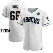 Jose Ruiz Men's Arizona Diamondbacks White Authentic Teal Alternate 2023 World Series Jersey