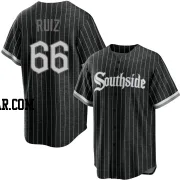 Jose Ruiz Men's Chicago White Sox Black Replica 2021 City Connect Jersey