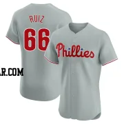 Jose Ruiz Men's Philadelphia Phillies Gray Elite Road Jersey