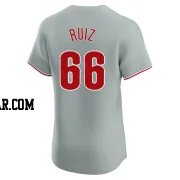 Jose Ruiz Men's Philadelphia Phillies Gray Elite Road Jersey