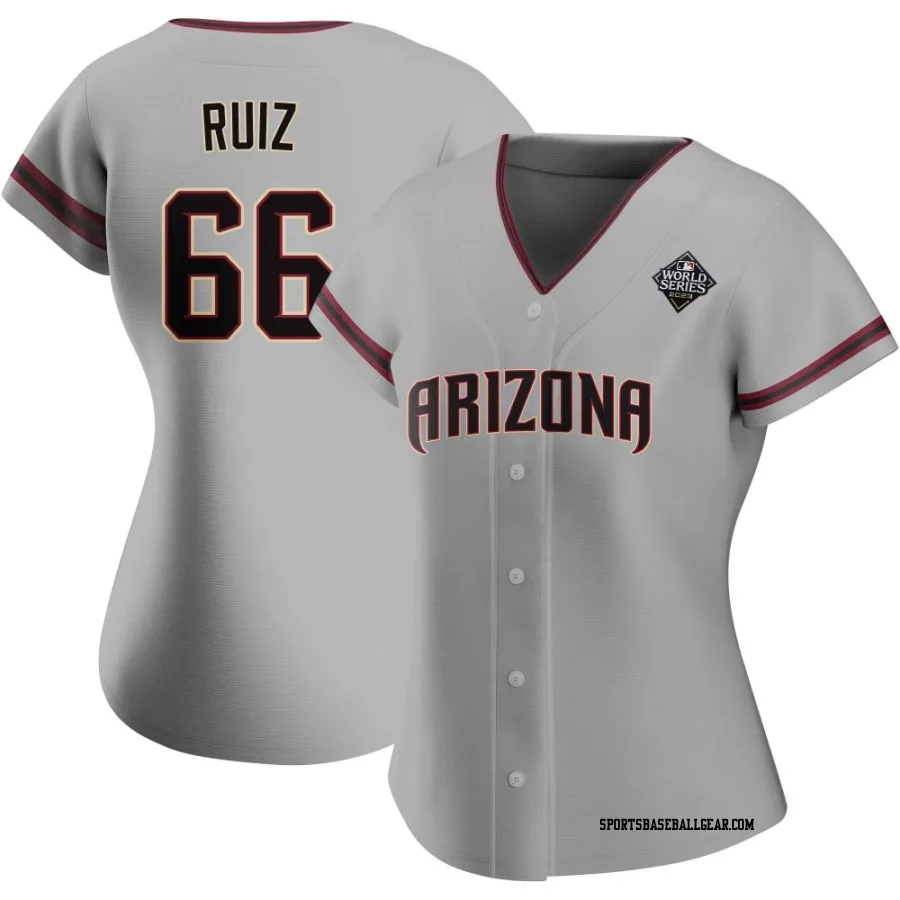 Jose Ruiz Women's Arizona Diamondbacks Gray Authentic Road 2023 World Series Jersey