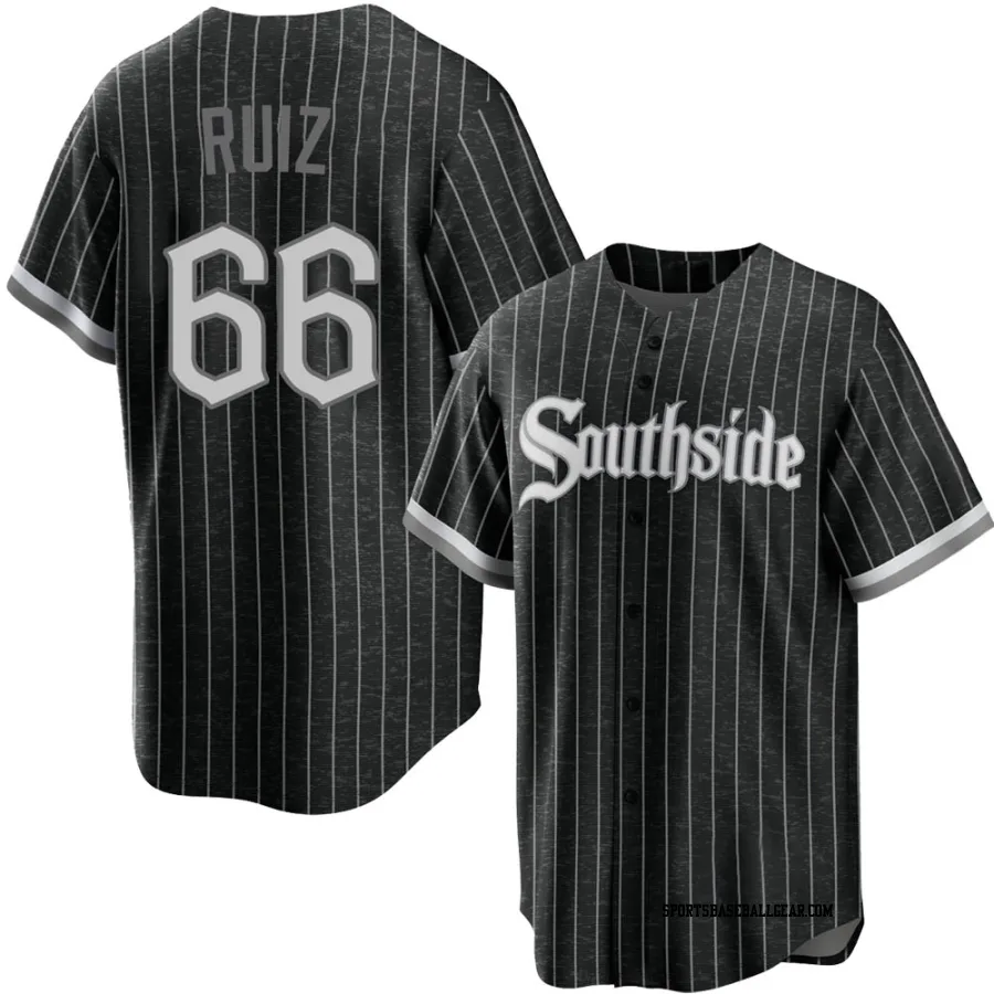 Jose Ruiz Youth Chicago White Sox Black Replica 2021 City Connect Jersey