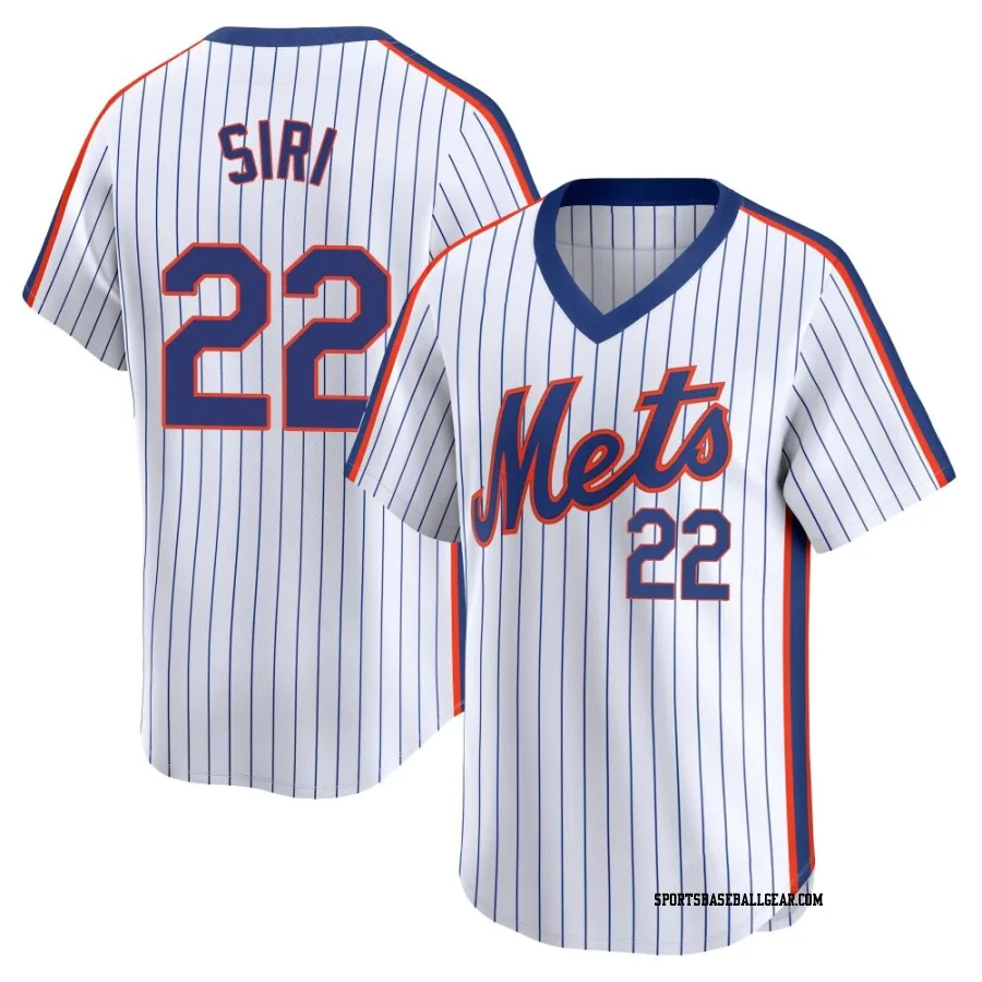 Jose Siri Men's New York Mets White Limited Cooperstown Collection Jersey