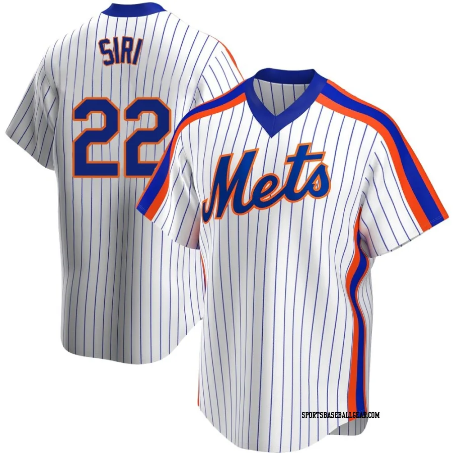 Jose Siri Men's New York Mets White Replica Home Cooperstown Collection Jersey