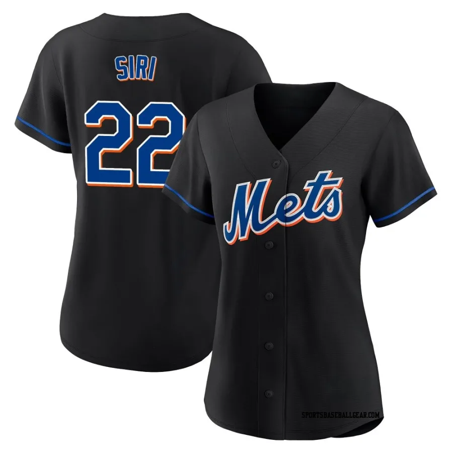 Jose Siri Women's New York Mets Black Authentic 2022 Alternate Jersey