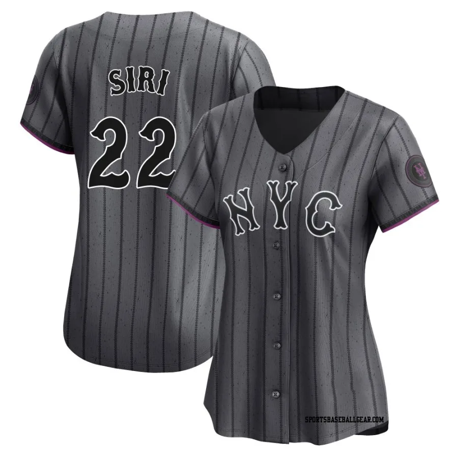 Jose Siri Women's New York Mets Limited Graphite 2024 City Connect Jersey