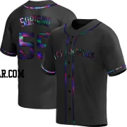 Jose Soriano Men's Los Angeles Angels Black Holographic Replica Alternate Jersey