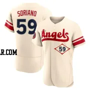 Jose Soriano Men's Los Angeles Angels Cream Authentic 2022 City Connect Jersey