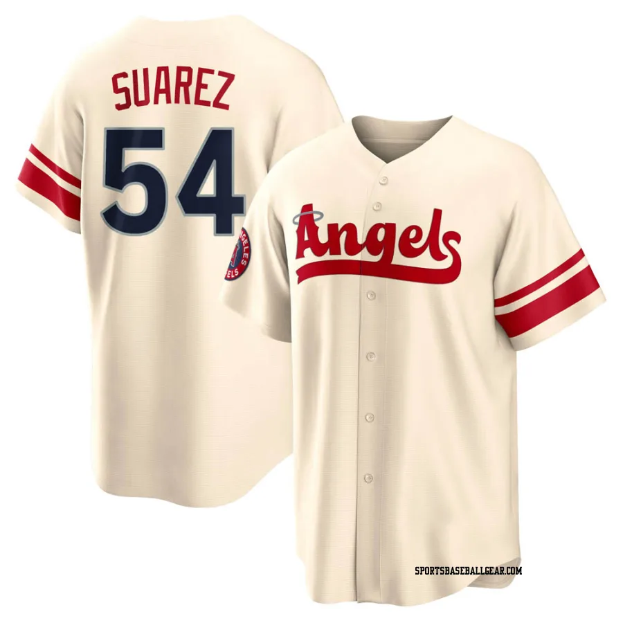 Jose Suarez Men's Los Angeles Angels Cream Replica 2022 City Connect Jersey