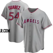 Jose Suarez Men's Los Angeles Angels Replica Silver Road Jersey