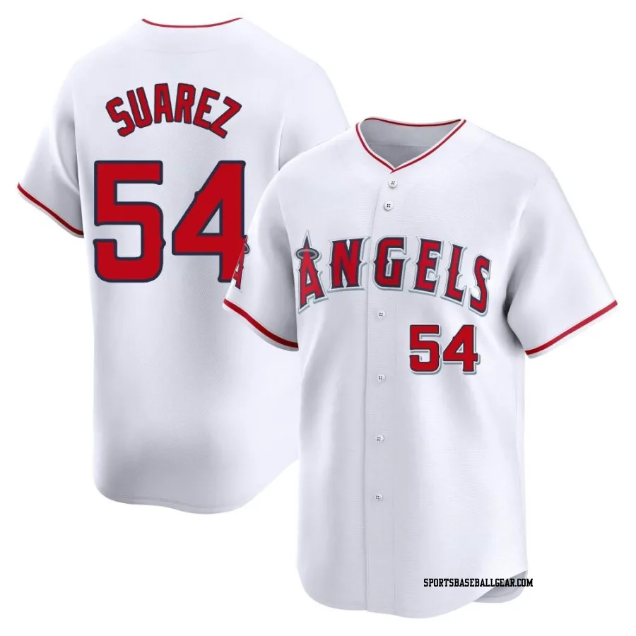 Jose Suarez Men's Los Angeles Angels White Limited Home Jersey