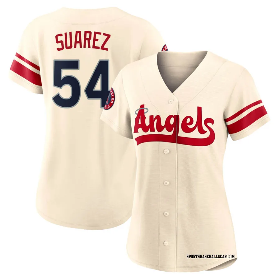 Jose Suarez Women's Los Angeles Angels Cream Replica 2022 City Connect Jersey