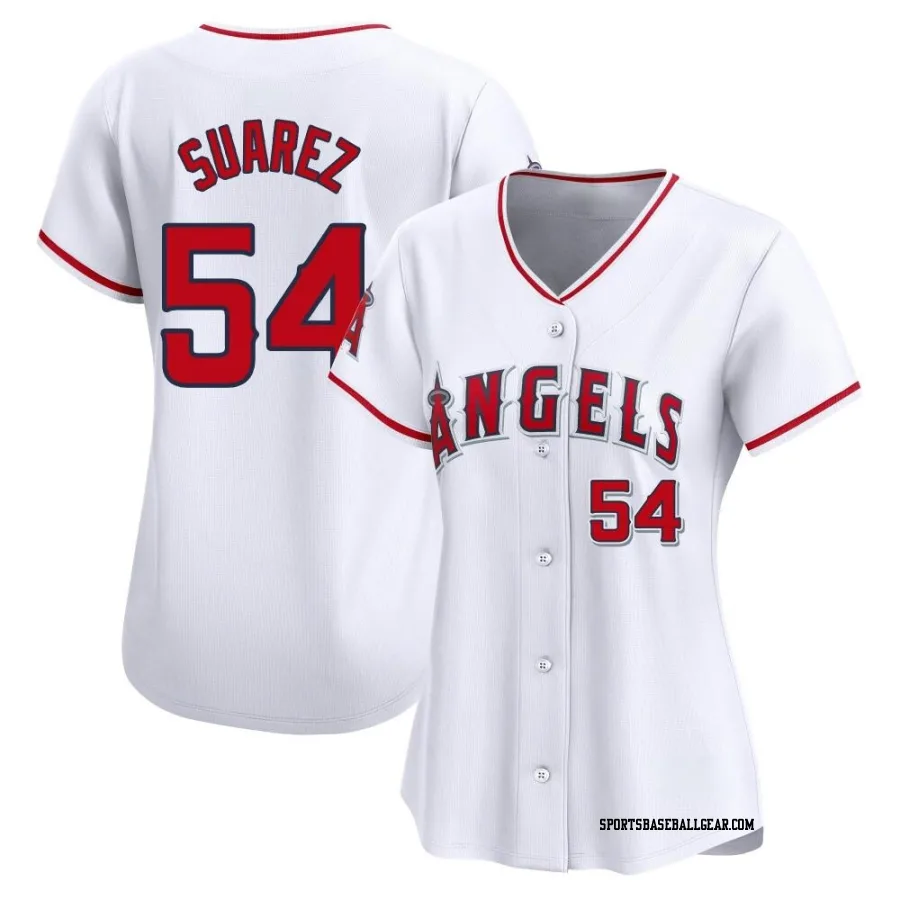 Jose Suarez Women's Los Angeles Angels White Limited Home Jersey