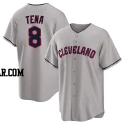 Jose Tena Men's Cleveland Guardians Gray Replica Road Jersey