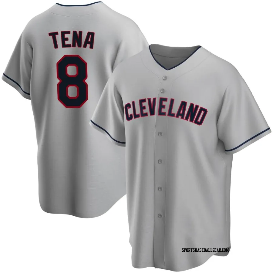 Jose Tena Men's Cleveland Guardians Gray Replica Road Jersey