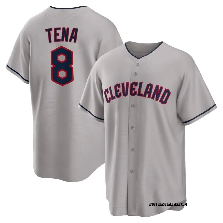 Jose Tena Men's Cleveland Guardians Gray Replica Road Jersey