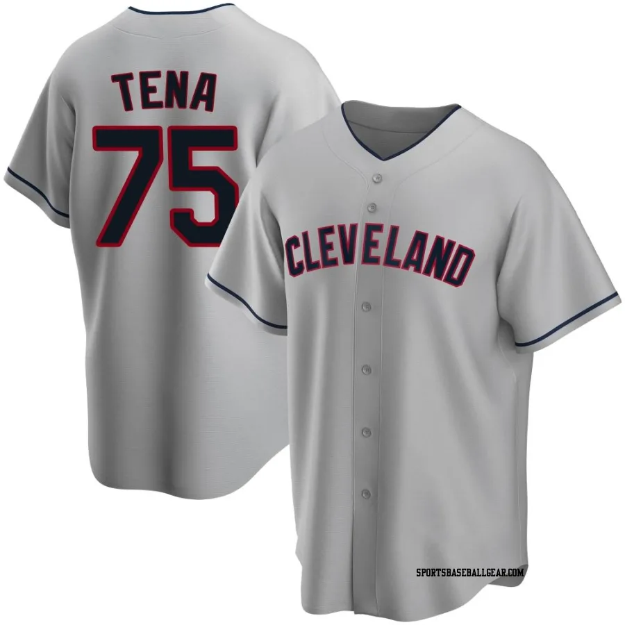 Jose Tena Men's Cleveland Guardians Gray Replica Road Jersey