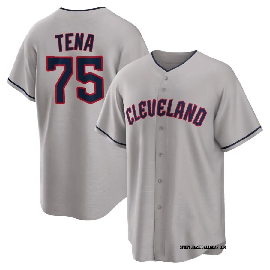 Jose Tena Men's Cleveland Guardians Gray Replica Road Jersey