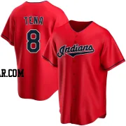 Jose Tena Men's Cleveland Guardians Red Replica Alternate Jersey