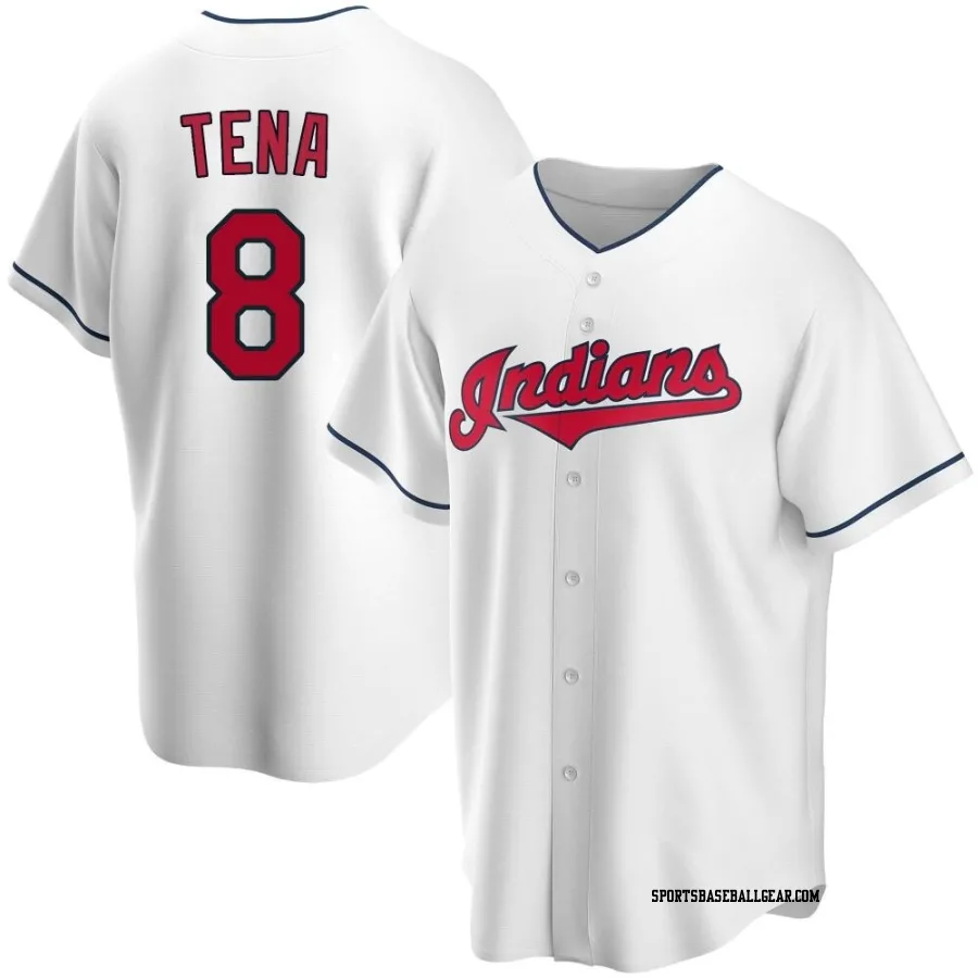 Jose Tena Men's Cleveland Guardians White Replica Home Jersey