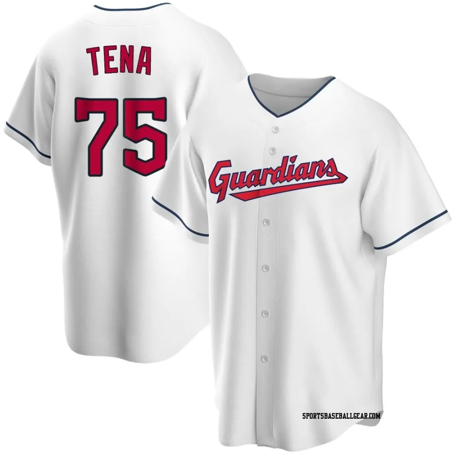 Jose Tena Men's Cleveland Guardians White Replica Home Jersey