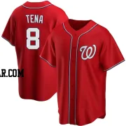 Jose Tena Men's Washington Nationals Red Replica Alternate Jersey