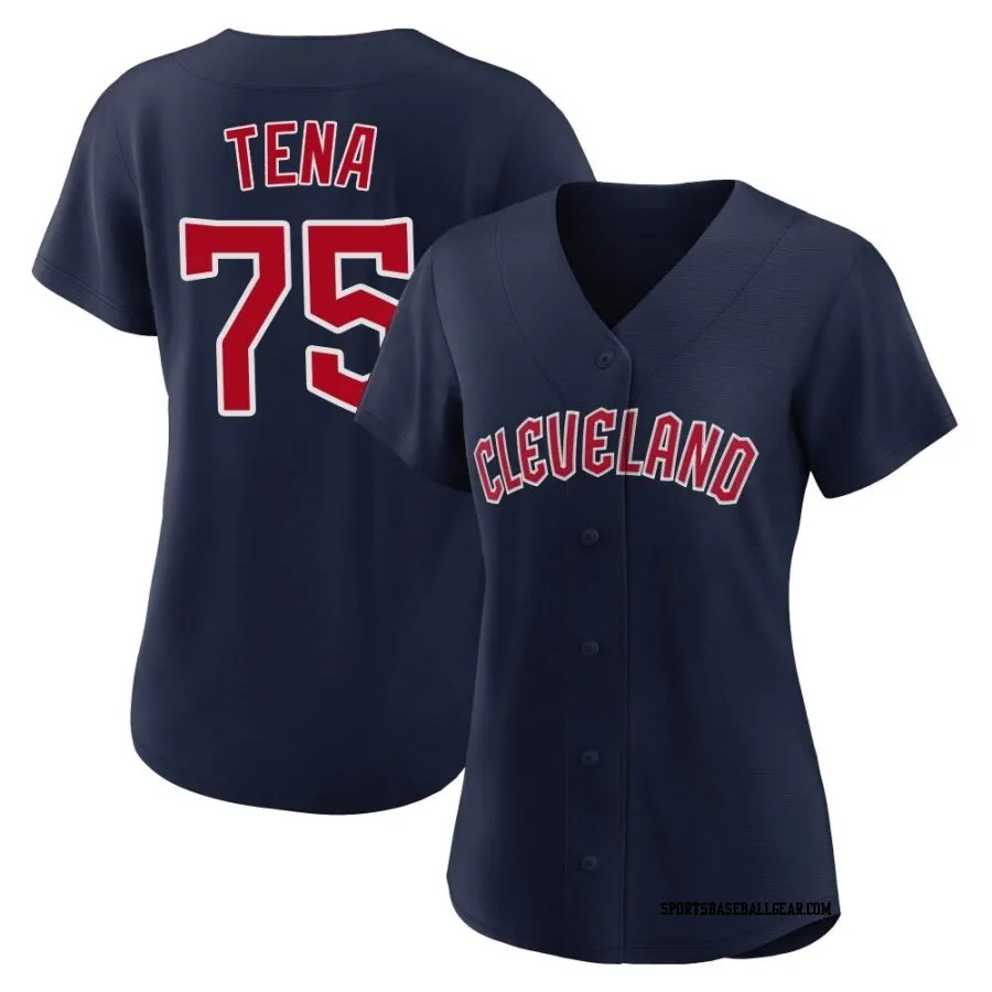 Jose Tena Women's Cleveland Guardians Navy Replica Alternate Jersey