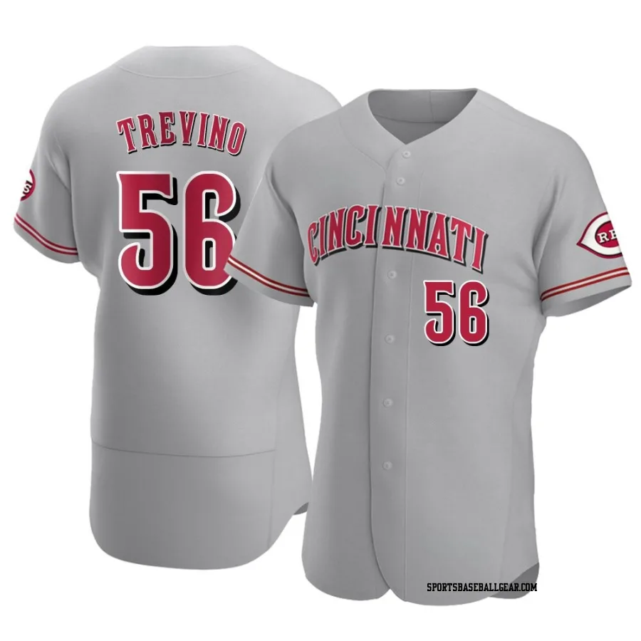 Jose Trevino Men's Cincinnati Reds Gray Authentic Road Jersey