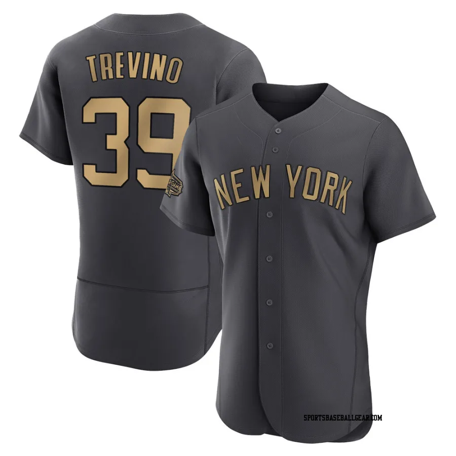 Jose Trevino Men's New York Yankees Charcoal Game Authentic 2022 All-Star Jersey