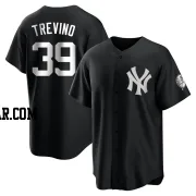 Jose Trevino Youth New York Yankees Black/White Replica Jersey