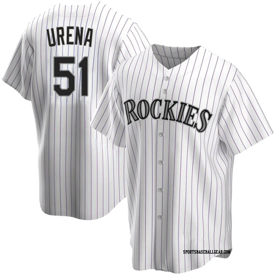 Jose Urena Men's Colorado Rockies White Replica Home Jersey