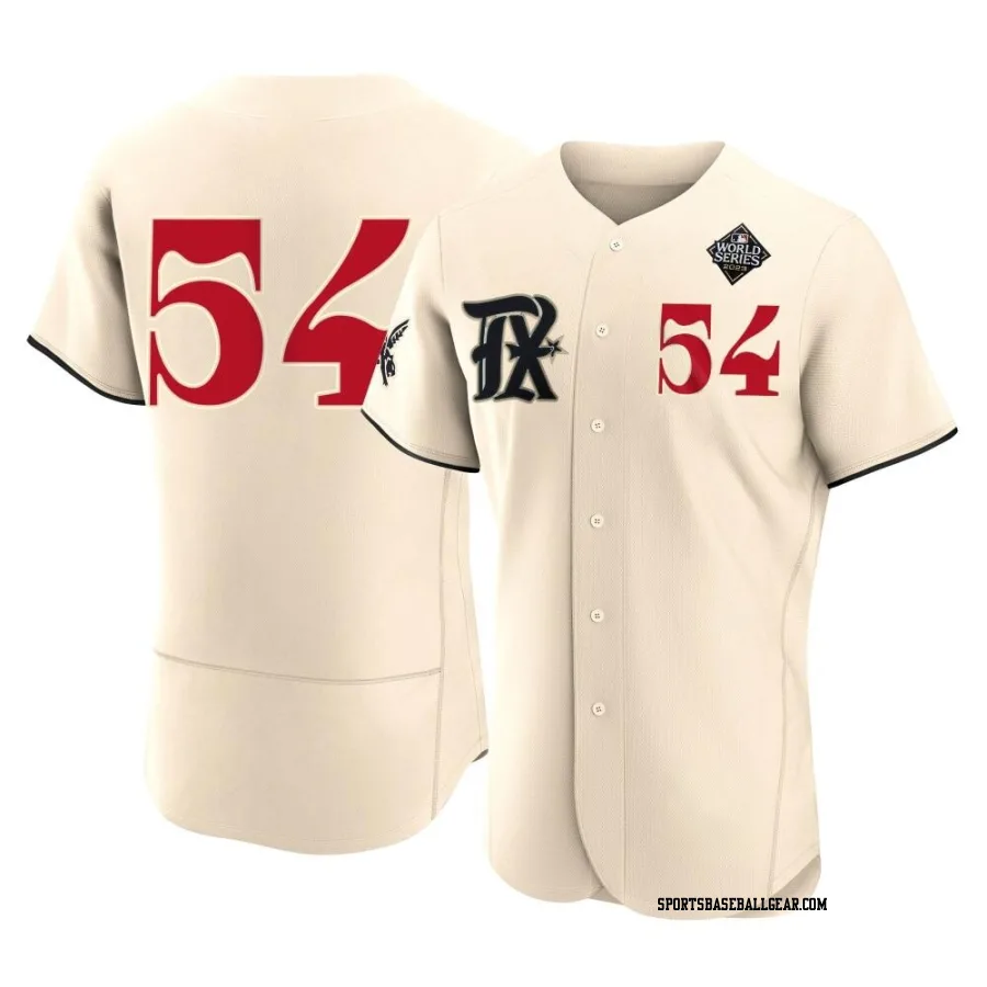 Jose Urena Men's Texas Rangers Cream Authentic 2023 City Connect 2023 World Series Jersey