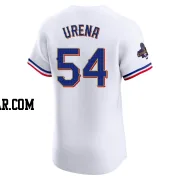 Jose Urena Men's Texas Rangers Gold Elite White 2024 Collection Jersey