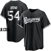 Jose Urena Men's Texas Rangers White Replica Black 2023 World Series Champions Jersey