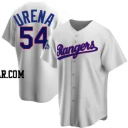 Jose Urena Men's Texas Rangers White Replica Home Cooperstown Collection 2023 World Series Champions Jersey