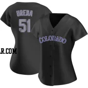 Jose Urena Women's Colorado Rockies Black Authentic Alternate Jersey