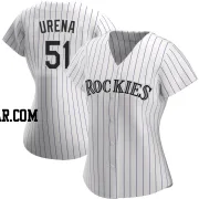 Jose Urena Women's Colorado Rockies White Authentic Home Jersey