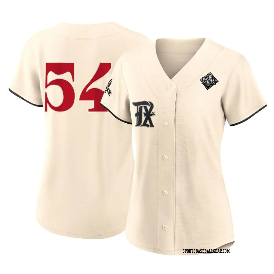 Jose Urena Women's Texas Rangers Cream Replica 2023 City Connect 2023 World Series Jersey