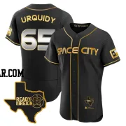 Jose Urquidy Men's Houston Astros Black/Gold Authentic 2023 Space City Ready 2 Reign Flex Base Jersey