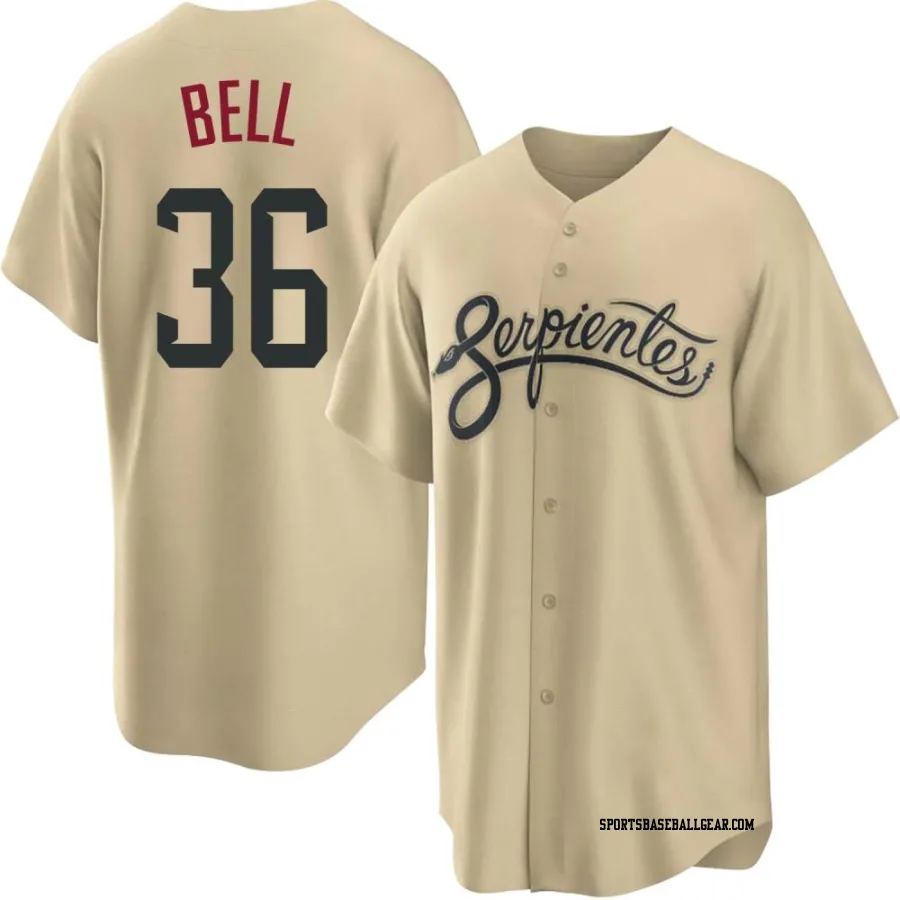 Josh Bell Men's Arizona Diamondbacks Gold Replica 2021 City Connect Cool Base Jersey